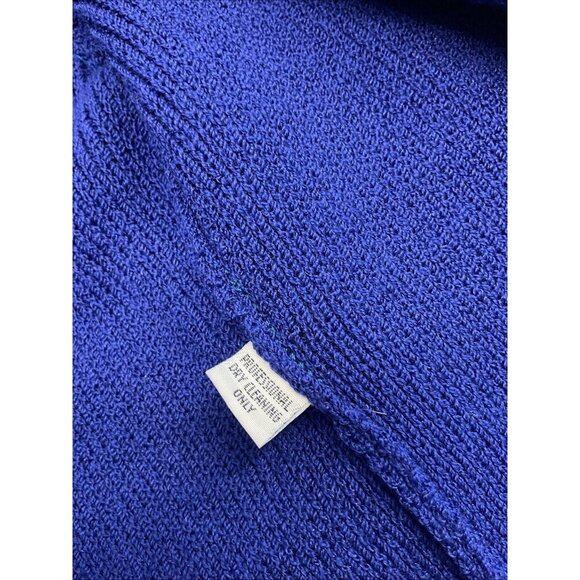 Vintage St. John Neiman Marcus Sz 8/10 Sweater Cardigan Santana Knit Blue - Picture 6 of 14
